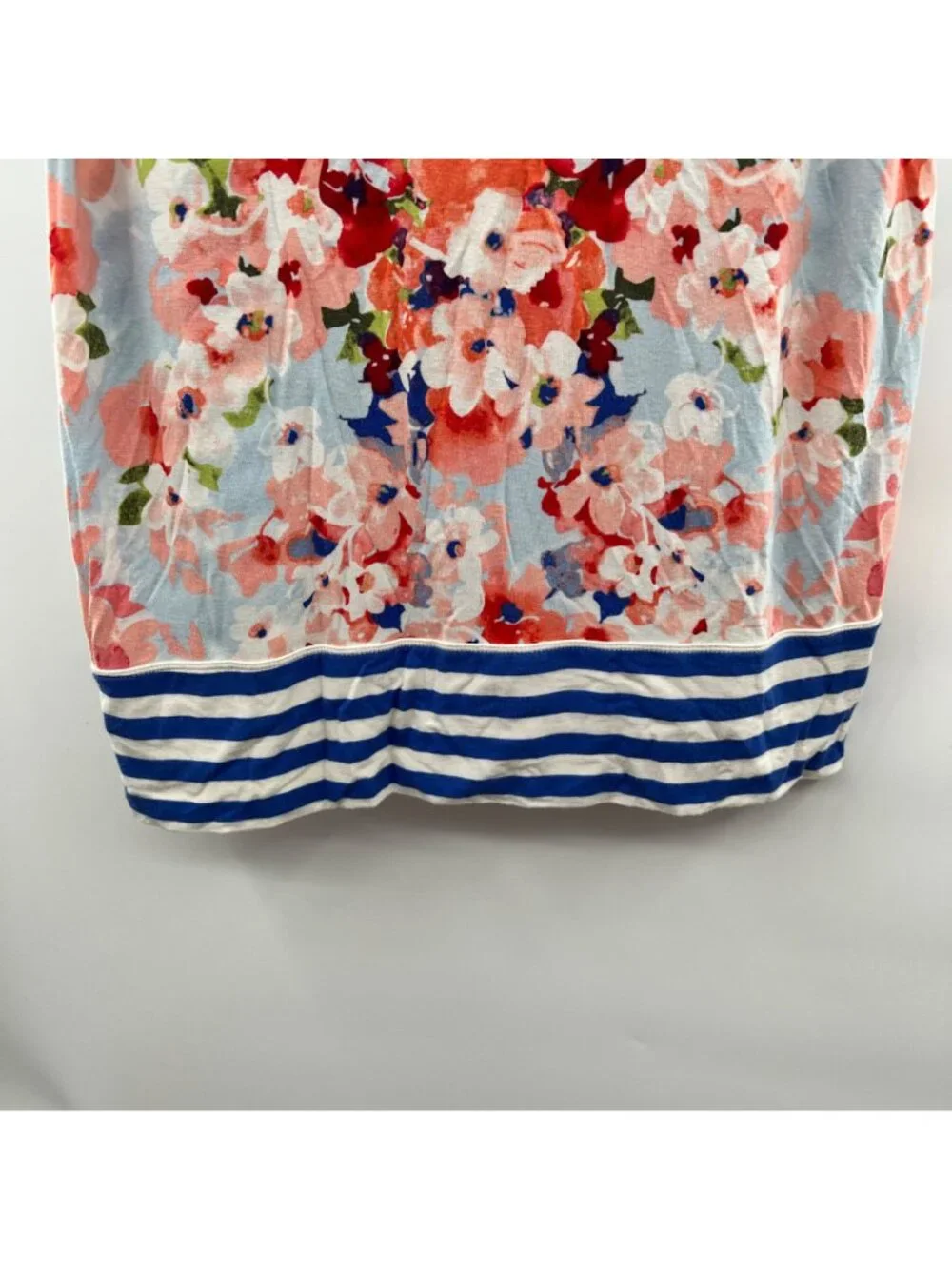 Matilda Jane Women's Striped Floral Short Sleeve Top Size Medium